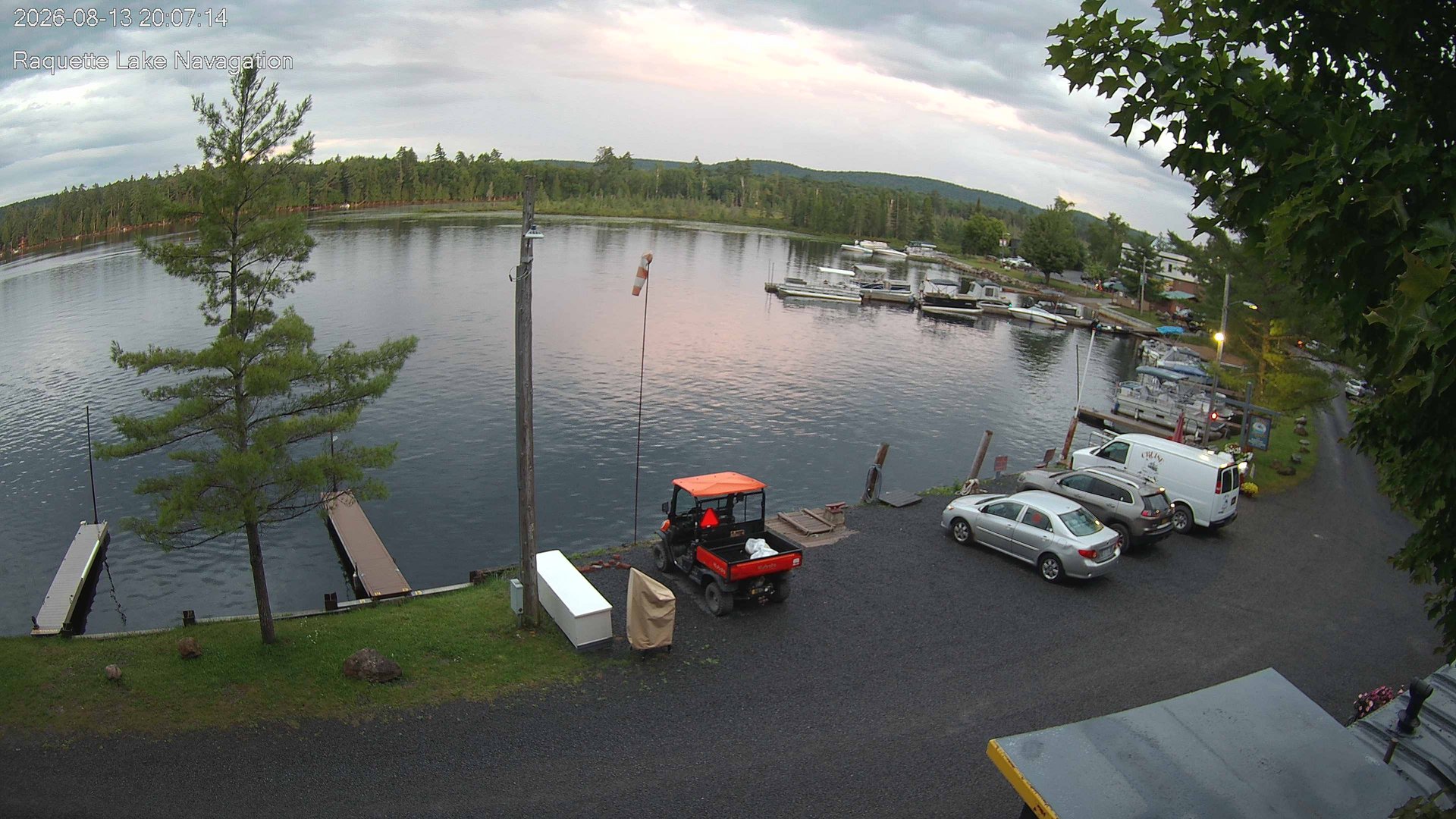 time-lapse frame, Raquette Lake Navigation  webcam