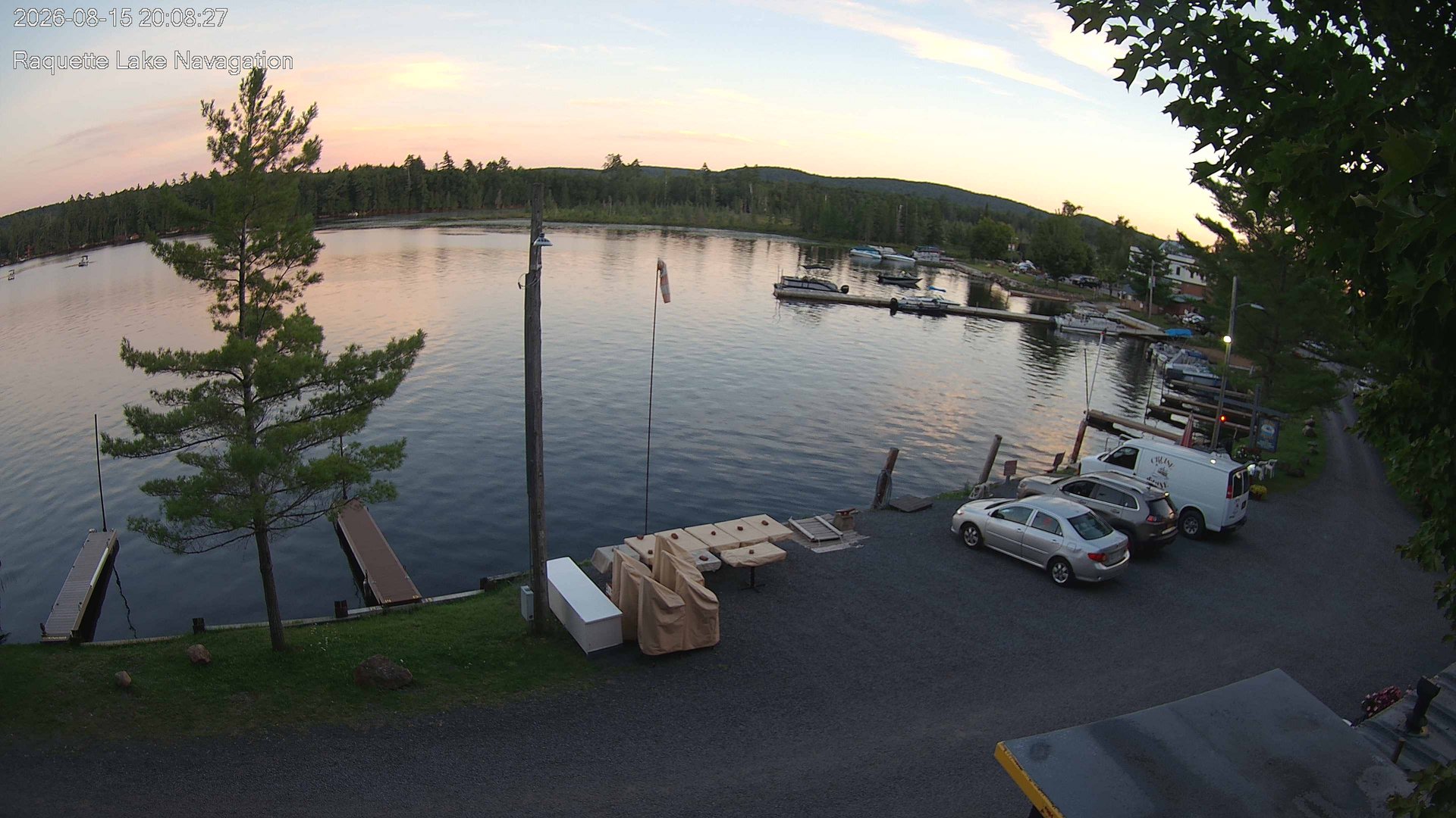 time-lapse frame, Raquette Lake Navigation  webcam