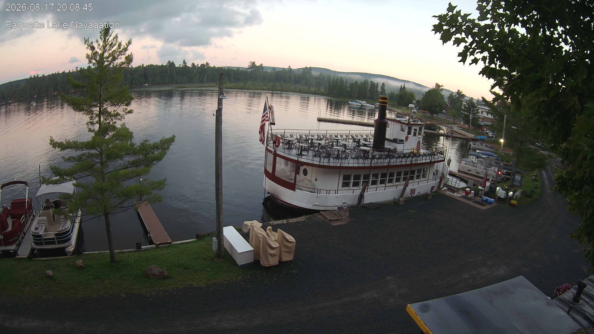 time-lapse frame, Raquette Lake Navigation  webcam