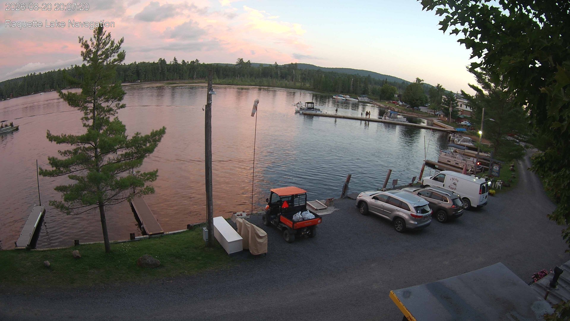 time-lapse frame, Raquette Lake Navigation  webcam