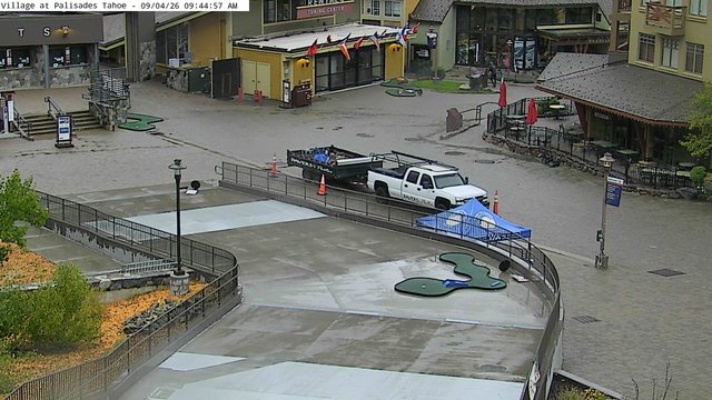time-lapse frame, Palisades Tahoe Base Area webcam