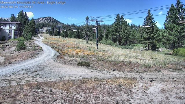 view from Mammoth Eagle Lodge on 2026-08-25