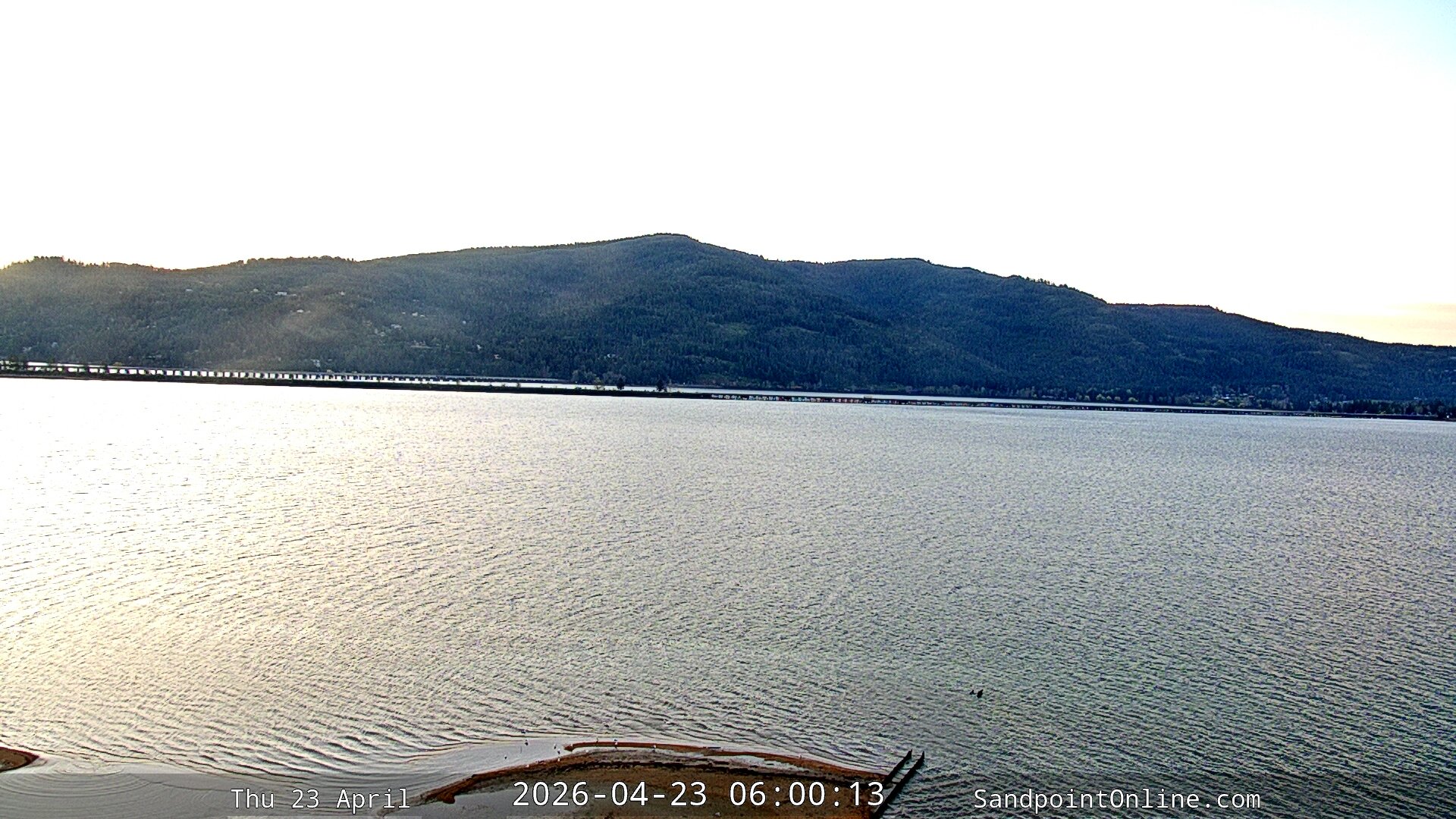 time-lapse frame, Sandpoint Online - Long Bridge webcam