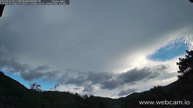 time-lapse frame, Cevennes Nord webcam