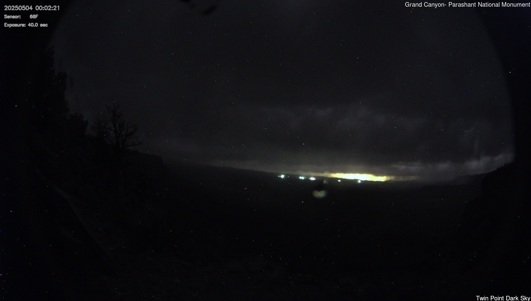 time-lapse frame, Twin Point - Dark Sky webcam