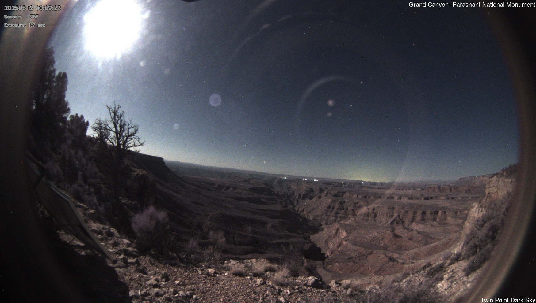 time-lapse frame, Twin Point - Dark Sky webcam