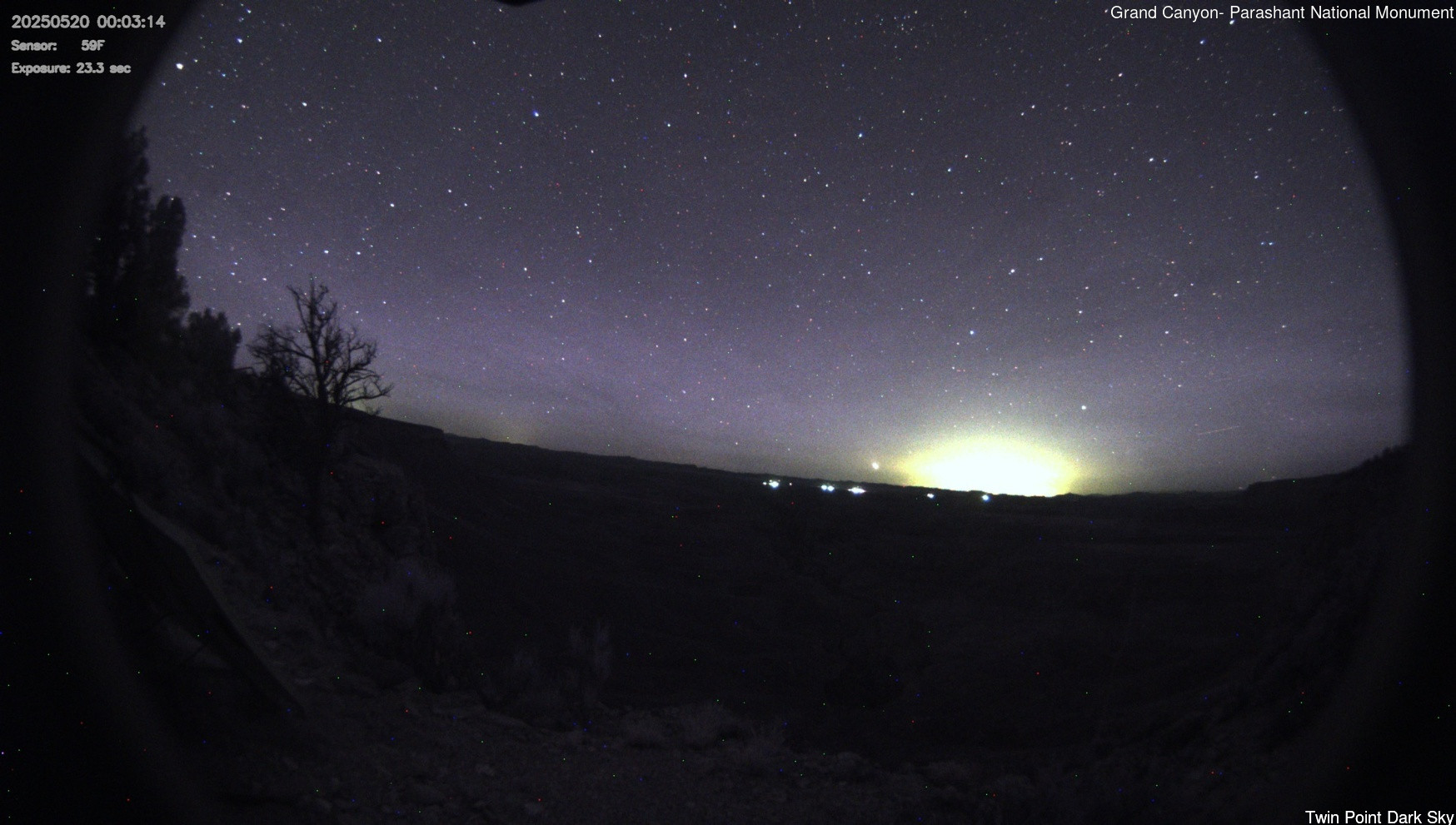 time-lapse frame, Twin Point - Dark Sky webcam