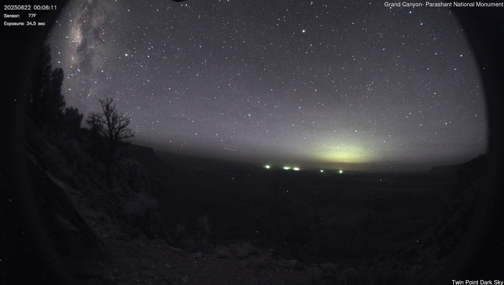 time-lapse frame, Twin Point - Dark Sky webcam