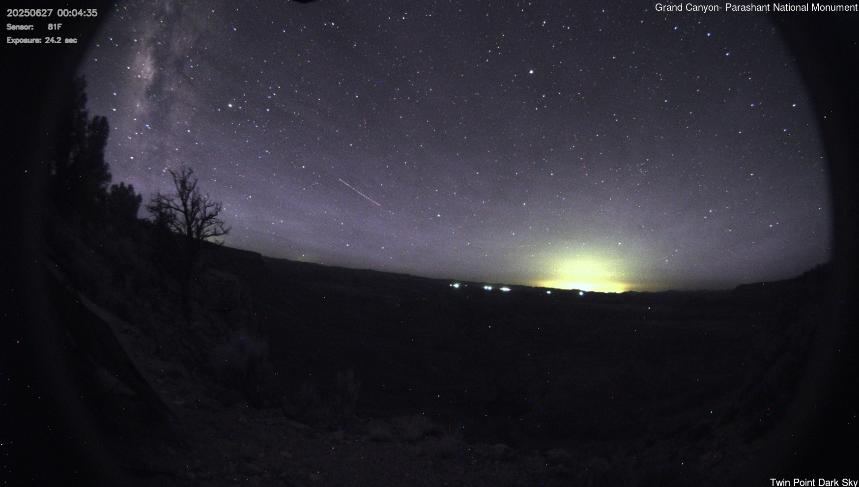 time-lapse frame, Twin Point - Dark Sky webcam