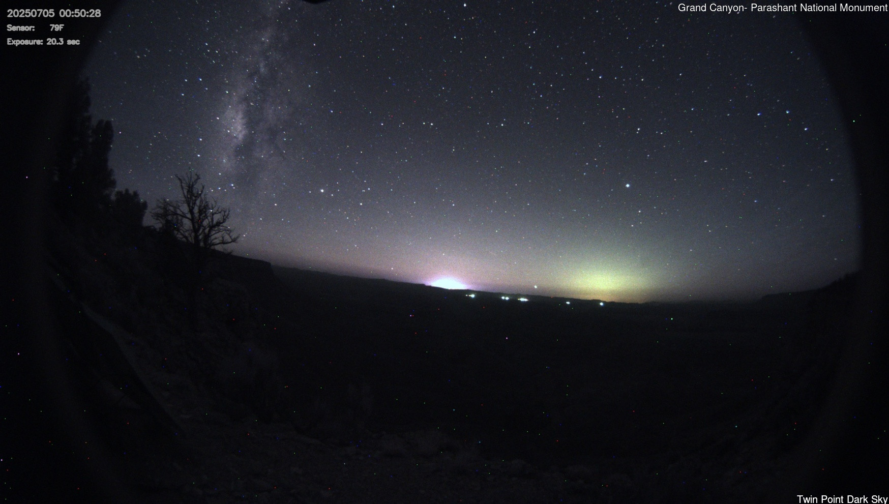 time-lapse frame, Twin Point - Dark Sky webcam