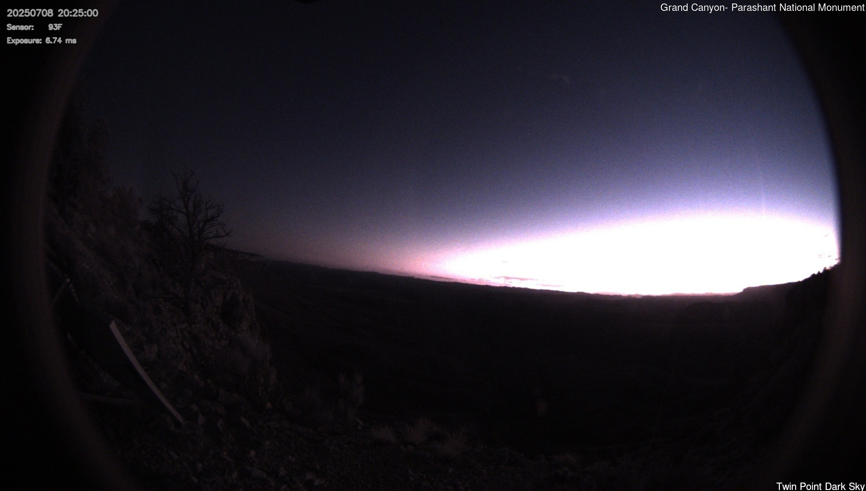time-lapse frame, Twin Point - Dark Sky webcam