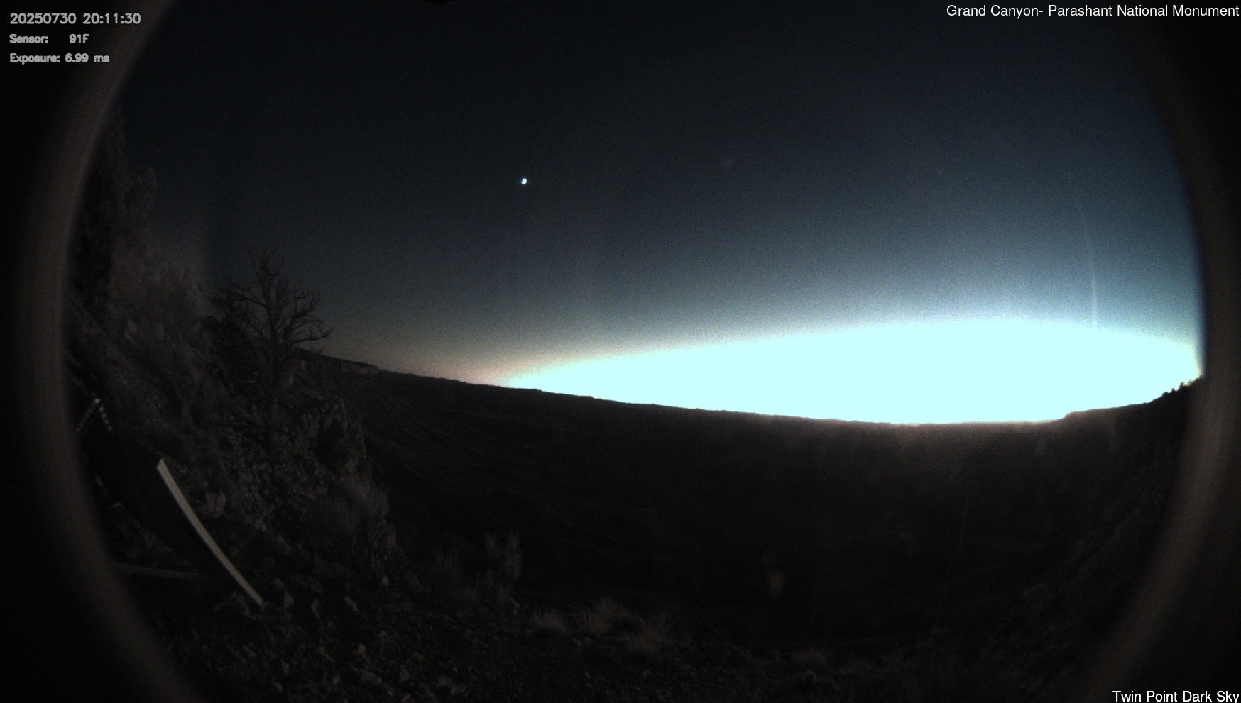time-lapse frame, Twin Point - Dark Sky webcam