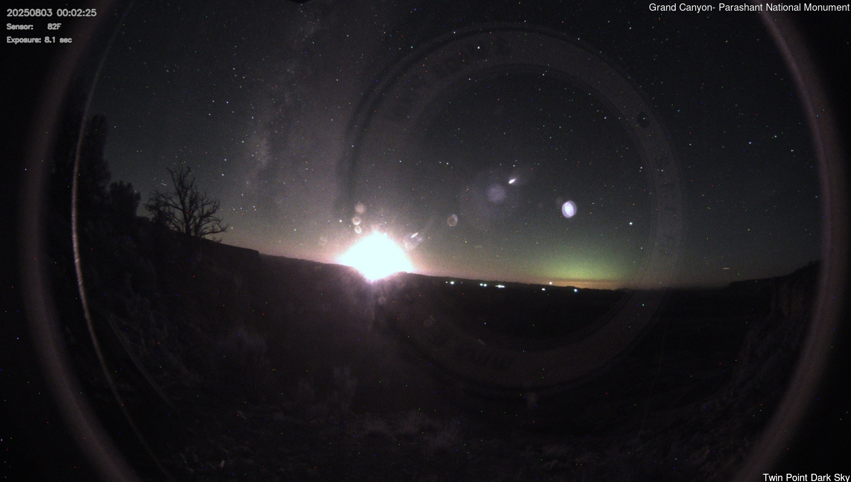 time-lapse frame, Twin Point - Dark Sky webcam