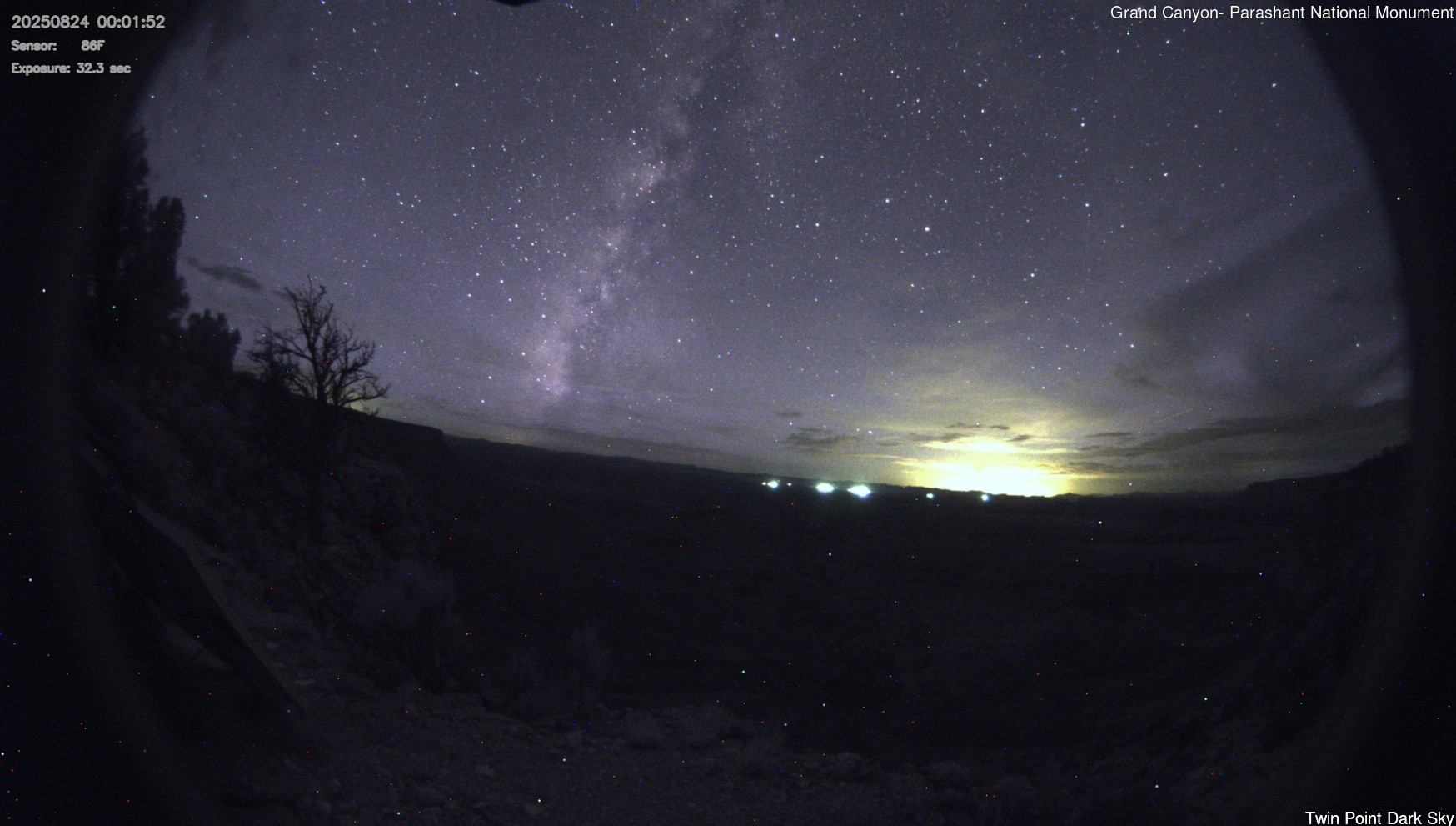 time-lapse frame, Twin Point - Dark Sky webcam