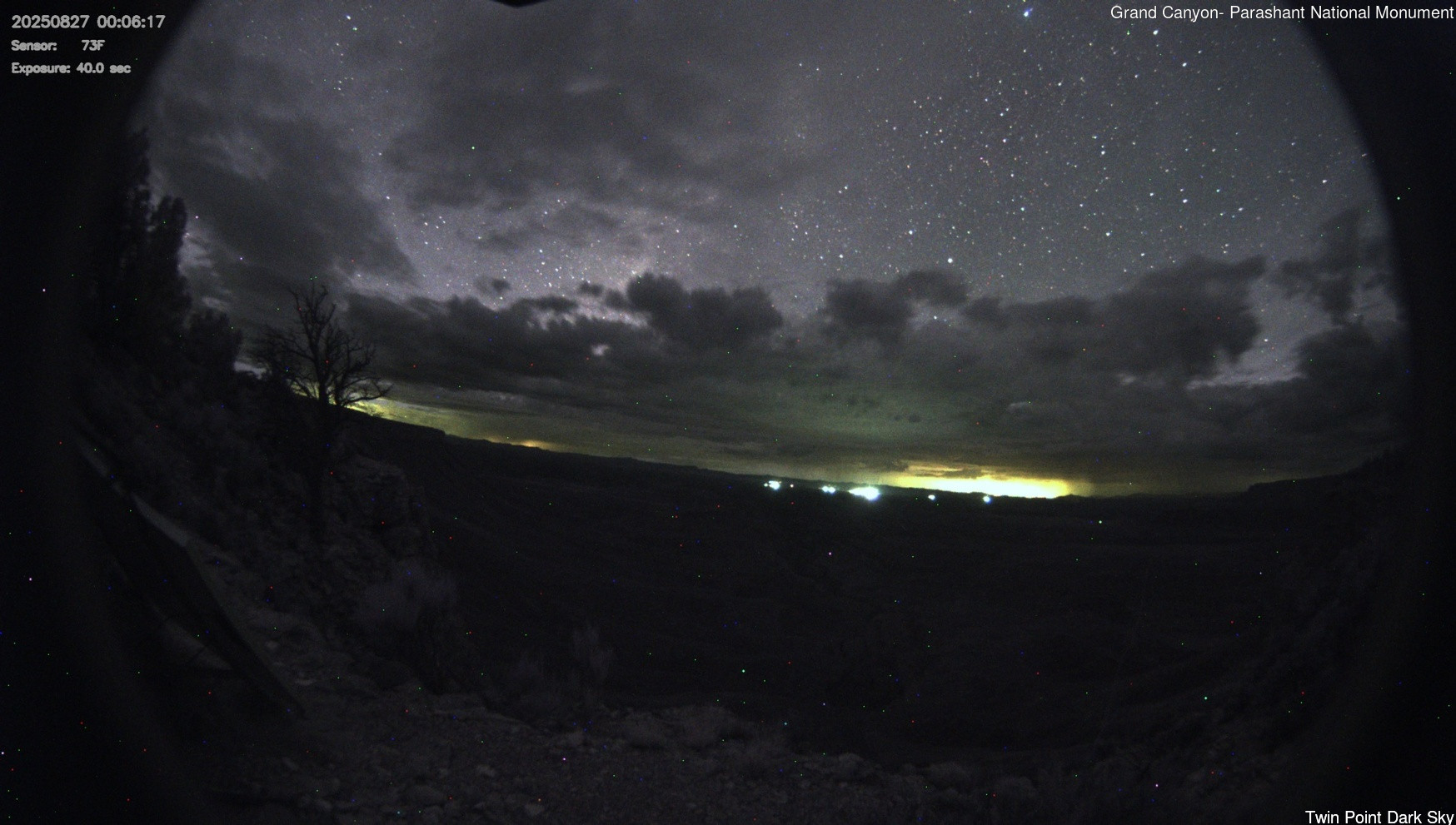 time-lapse frame, Twin Point - Dark Sky webcam