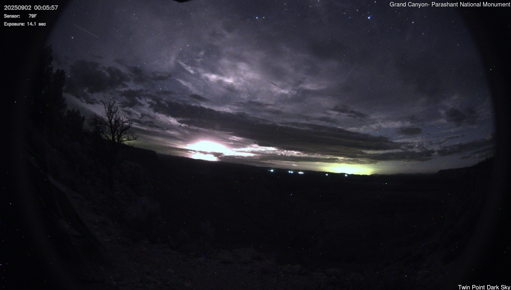 time-lapse frame, Twin Point - Dark Sky webcam
