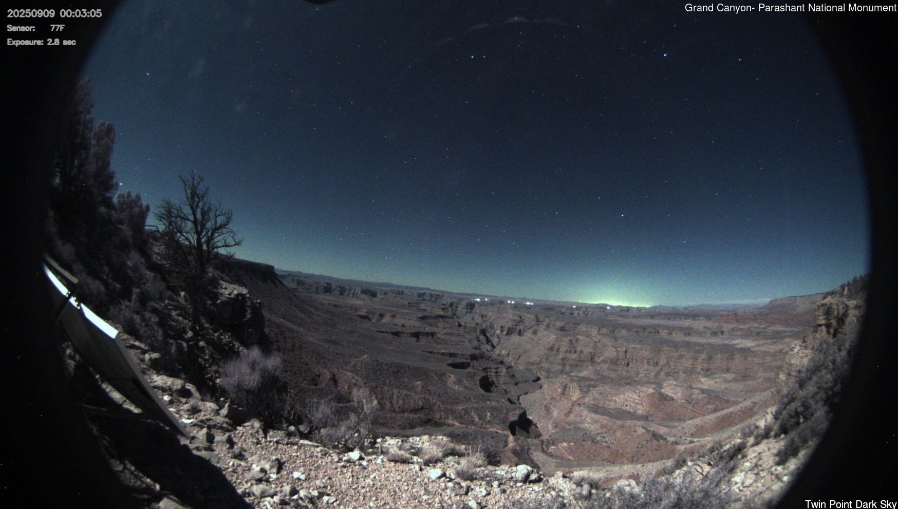 time-lapse frame, Twin Point - Dark Sky webcam