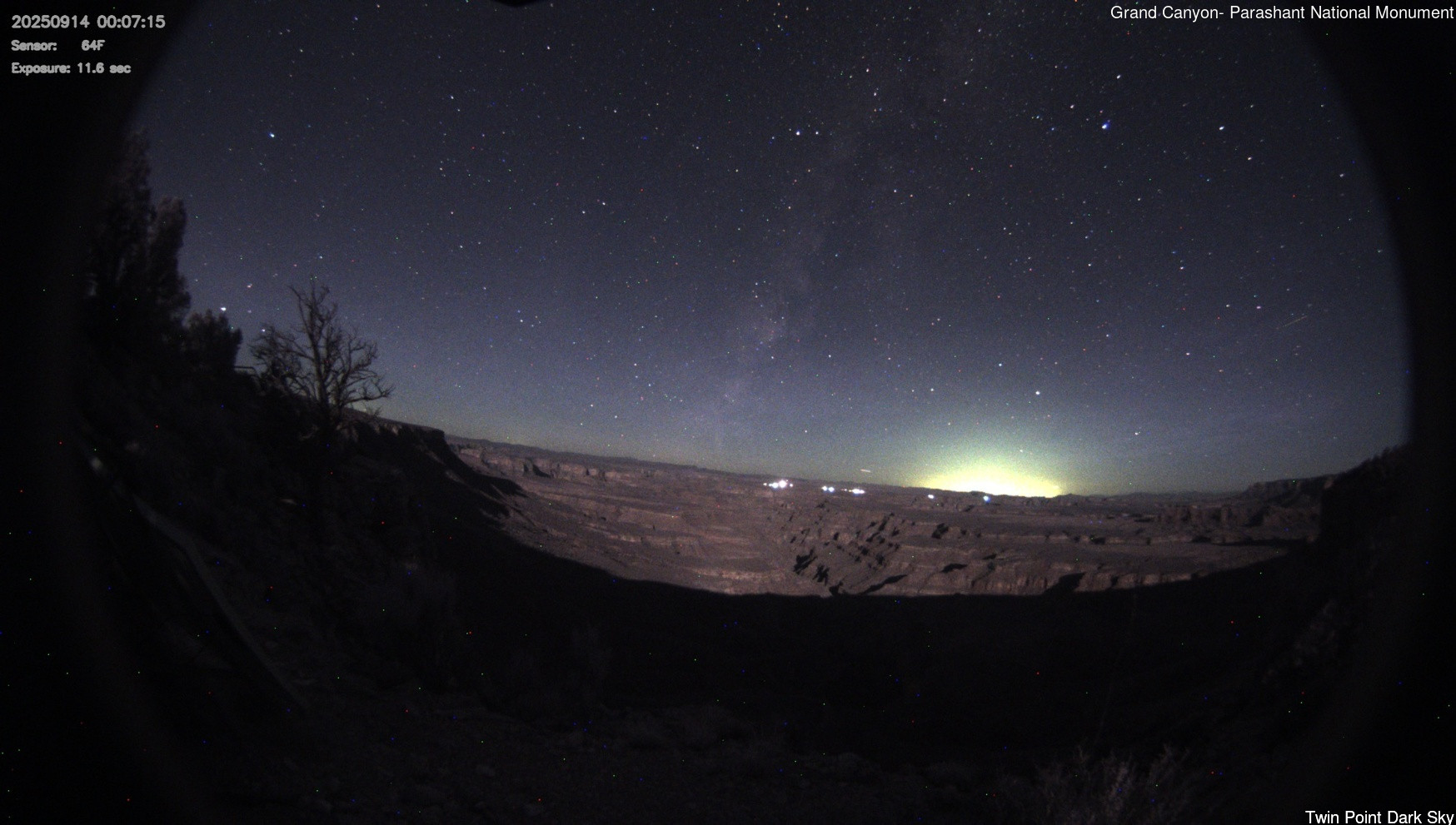 time-lapse frame, Twin Point - Dark Sky webcam
