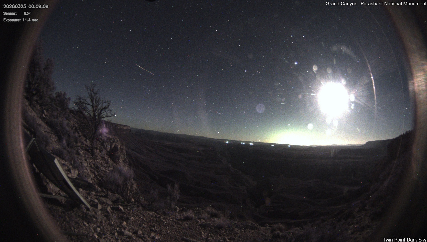 time-lapse frame, Twin Point - Dark Sky webcam