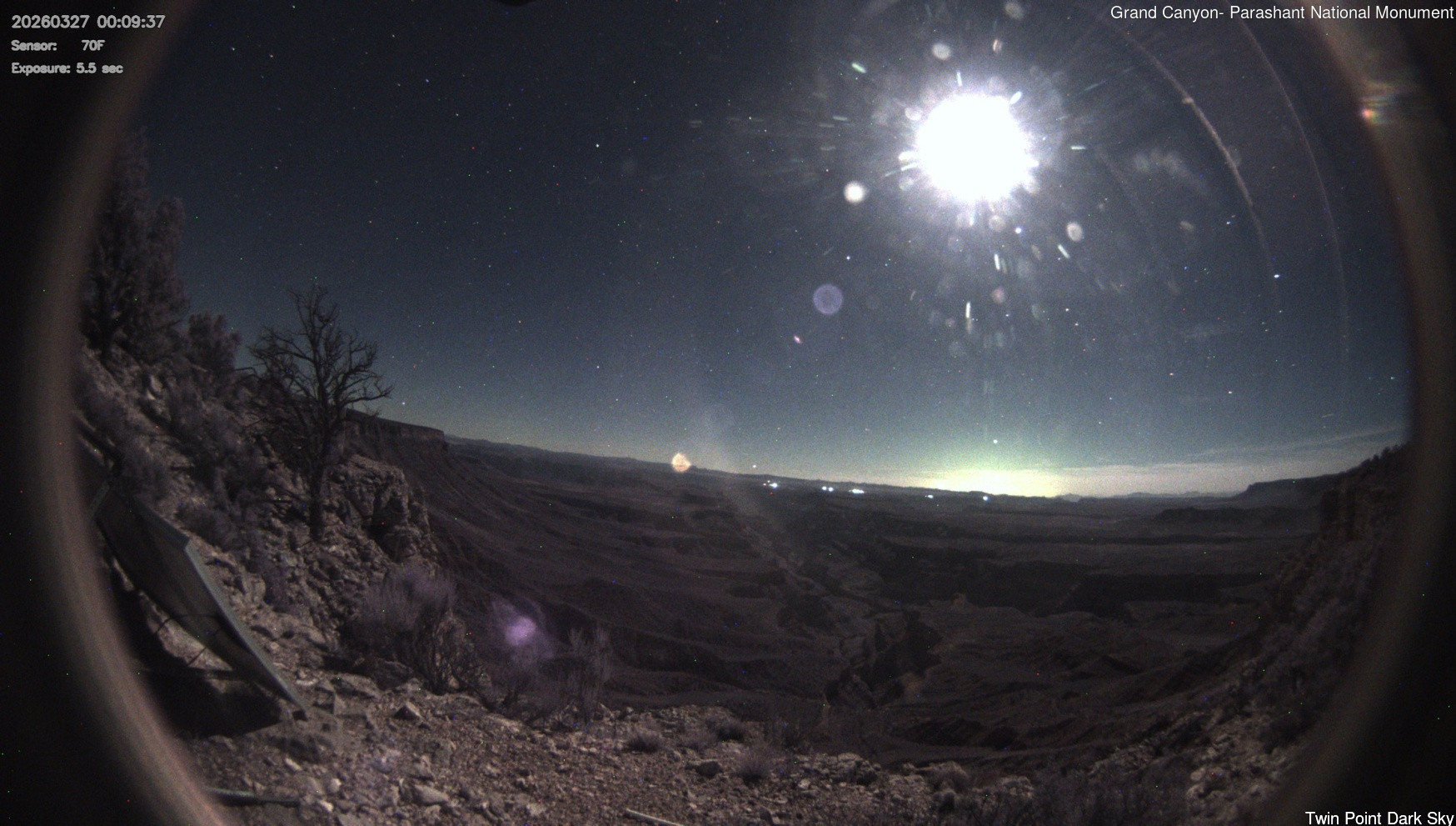 time-lapse frame, Twin Point - Dark Sky webcam