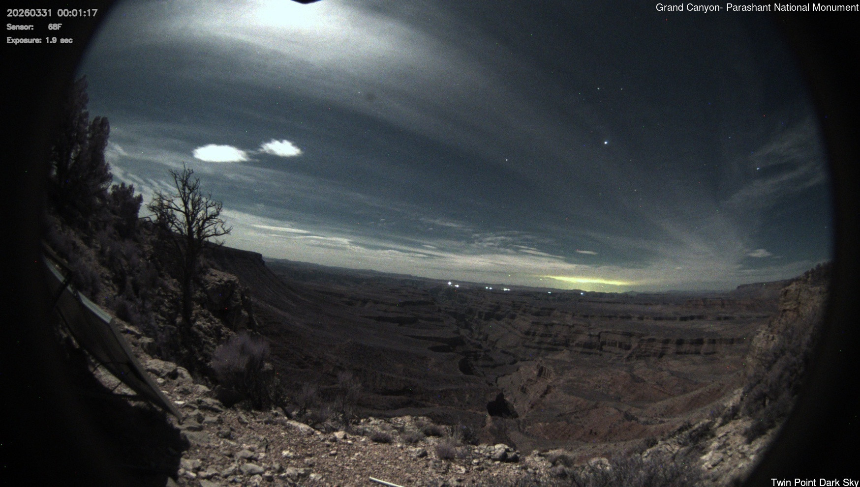time-lapse frame, Twin Point - Dark Sky webcam
