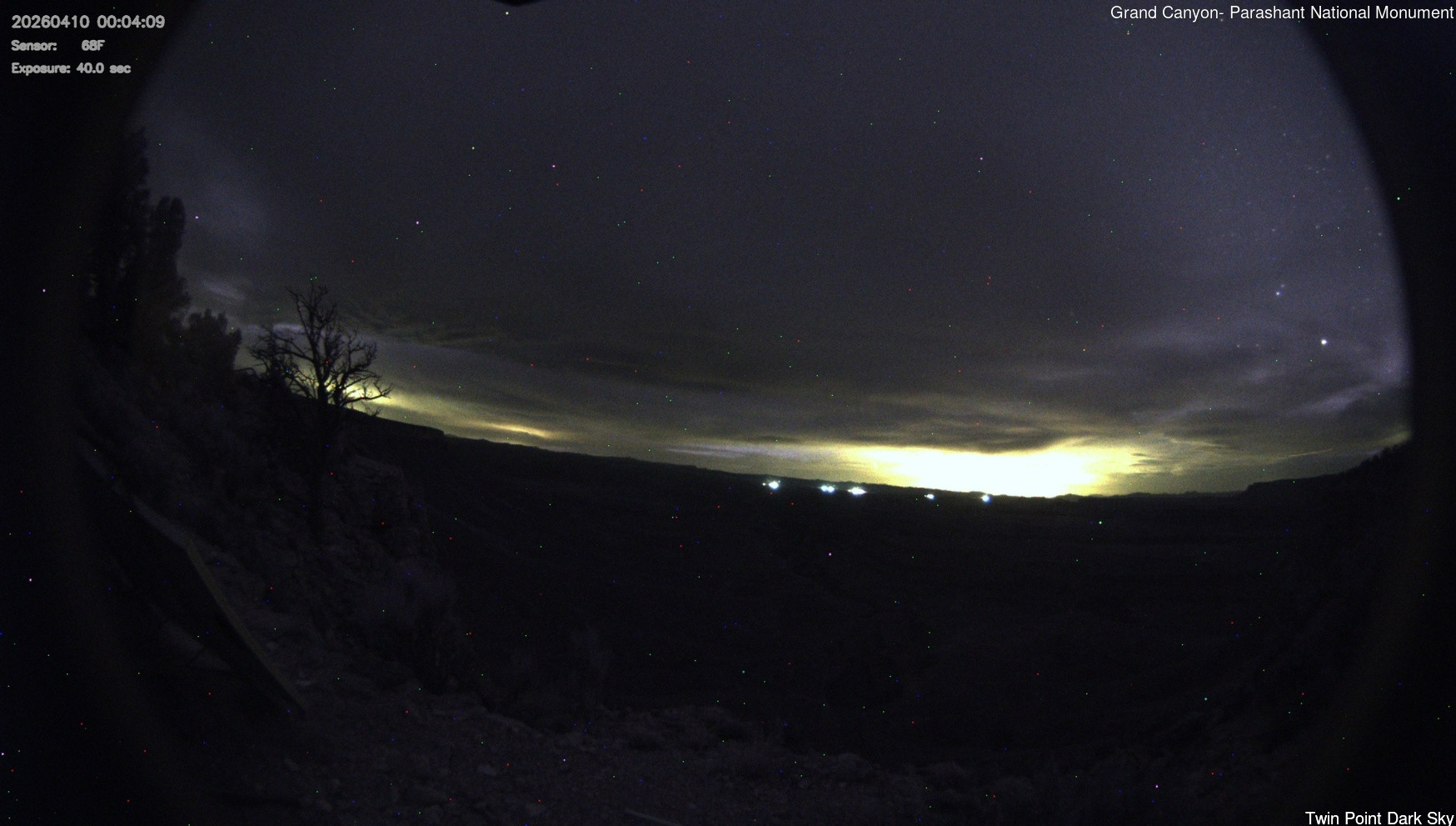 time-lapse frame, Twin Point - Dark Sky webcam