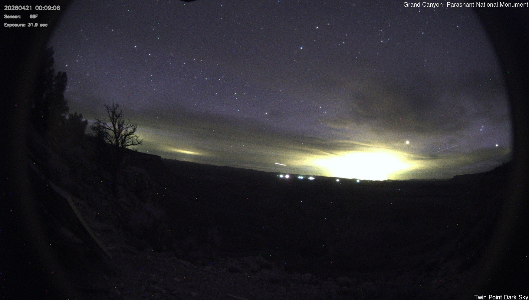time-lapse frame, Twin Point - Dark Sky webcam