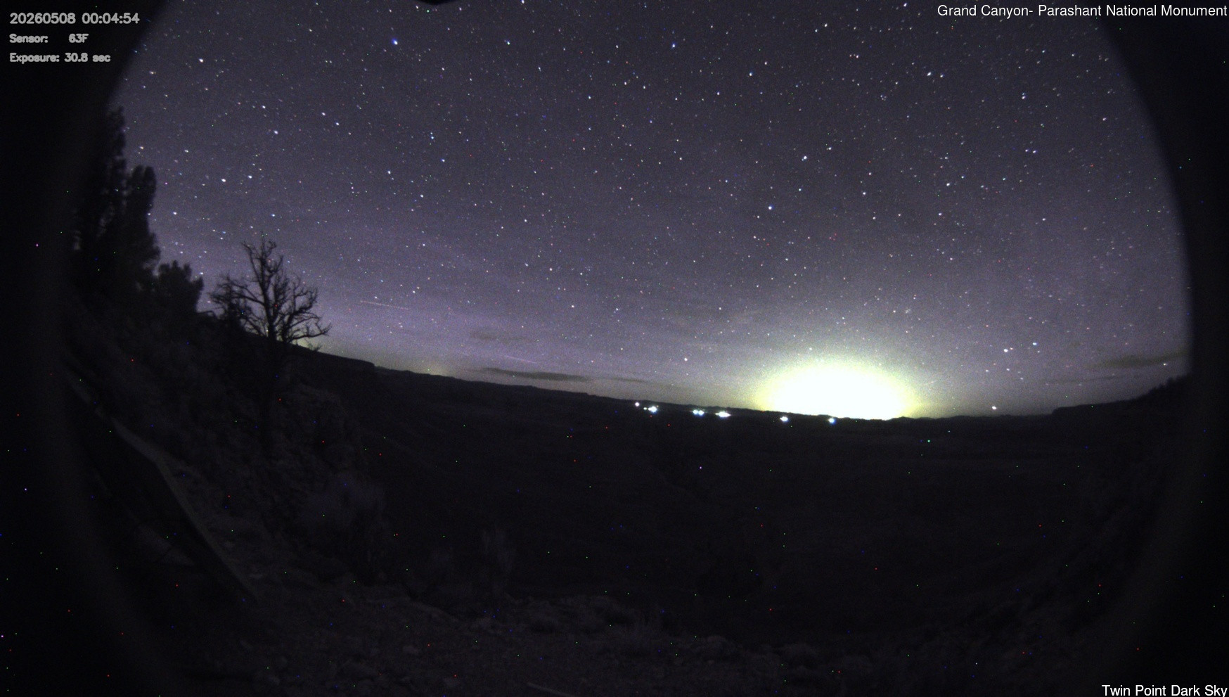 time-lapse frame, Twin Point - Dark Sky webcam