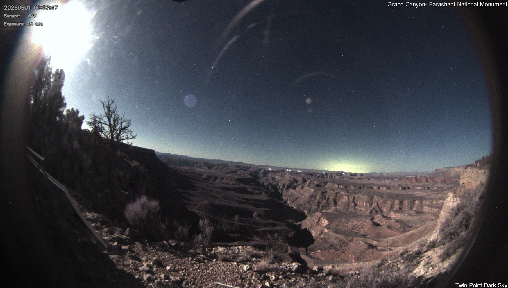 time-lapse frame, Twin Point - Dark Sky webcam
