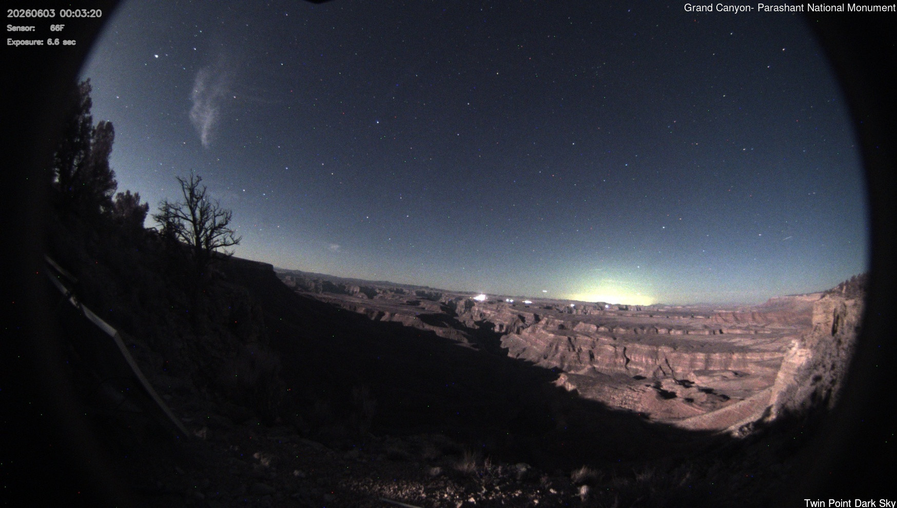 time-lapse frame, Twin Point - Dark Sky webcam