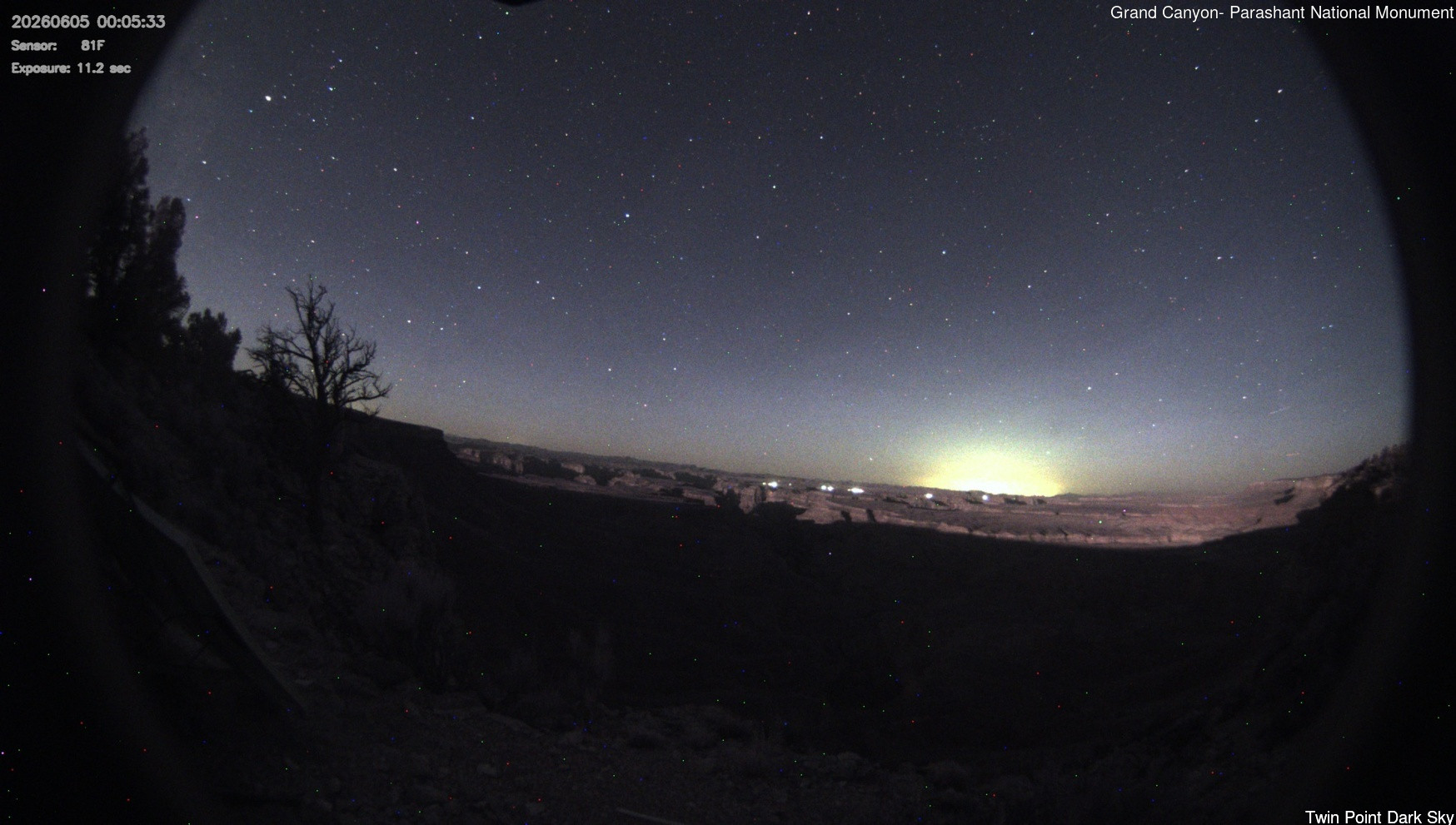 time-lapse frame, Twin Point - Dark Sky webcam