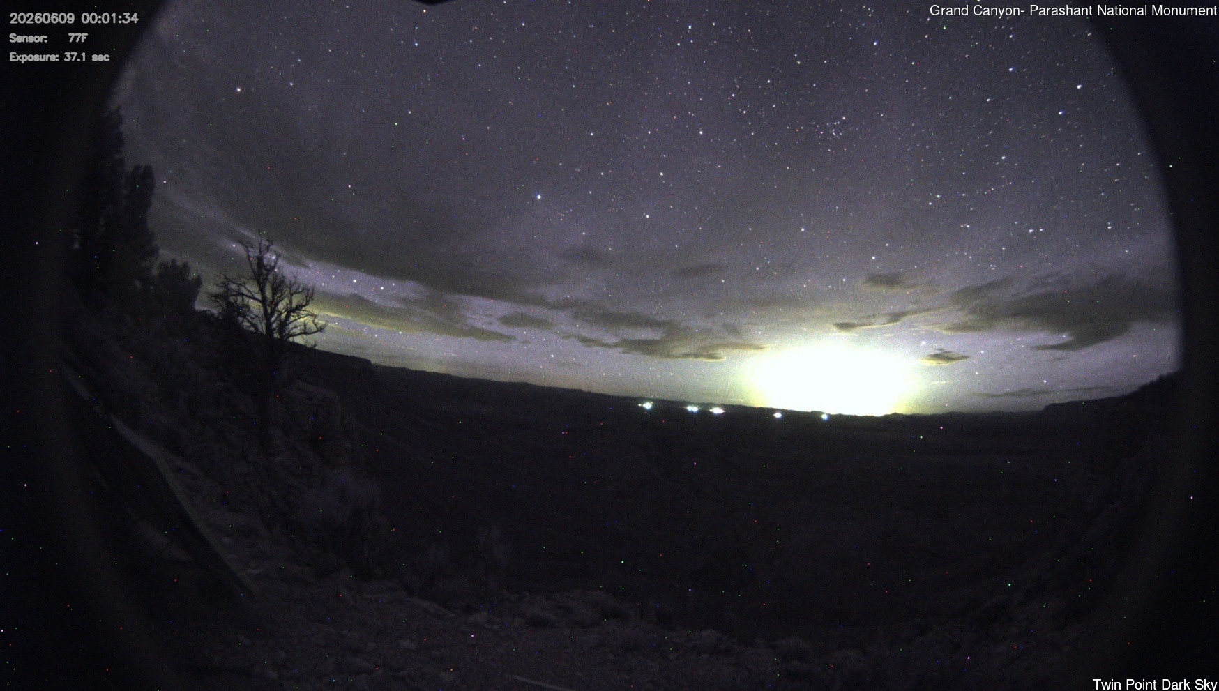 time-lapse frame, Twin Point - Dark Sky webcam