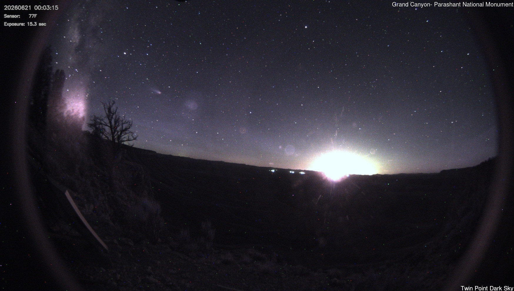time-lapse frame, Twin Point - Dark Sky webcam