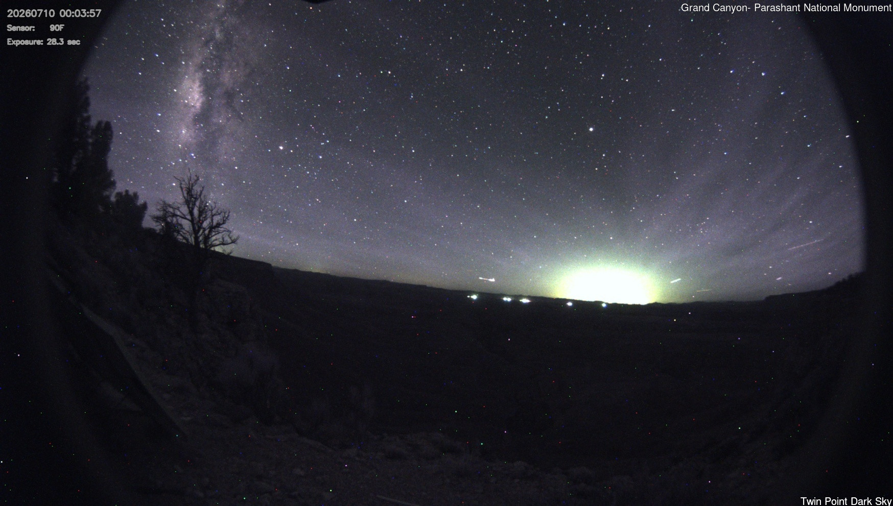 time-lapse frame, Twin Point - Dark Sky webcam