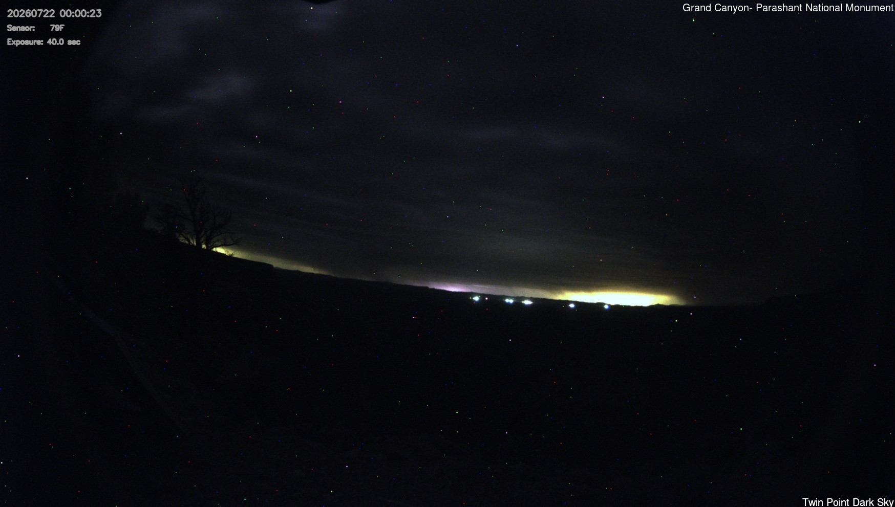 time-lapse frame, Twin Point - Dark Sky webcam