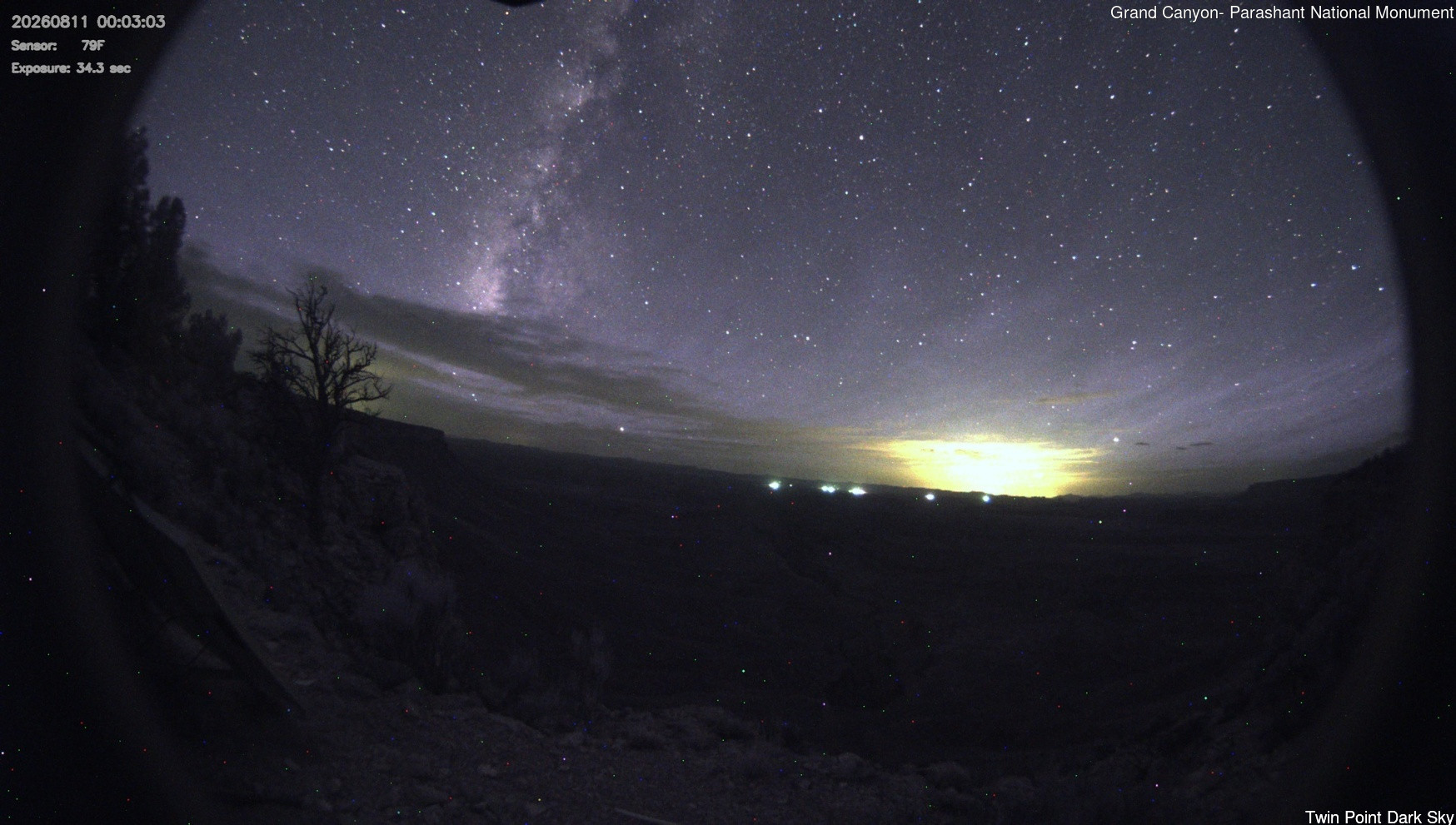 time-lapse frame, Twin Point - Dark Sky webcam