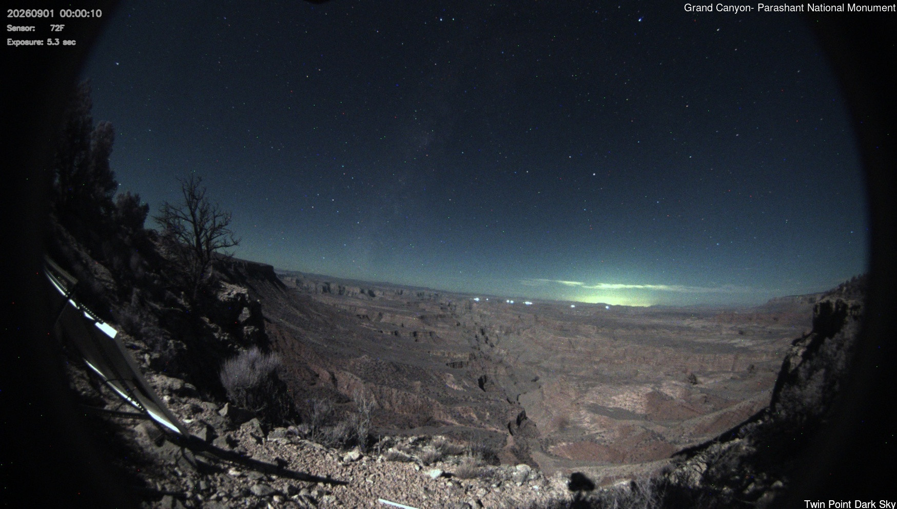 time-lapse frame, Twin Point - Dark Sky webcam