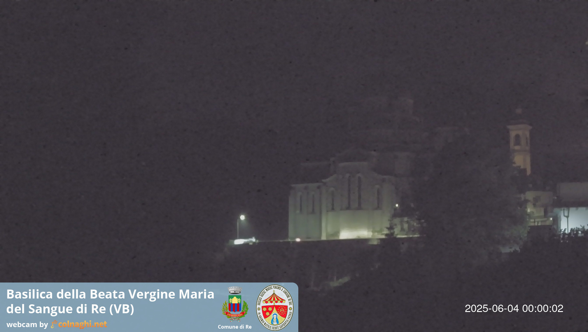 time-lapse frame, Santuario Madonna del Sangue di Re webcam