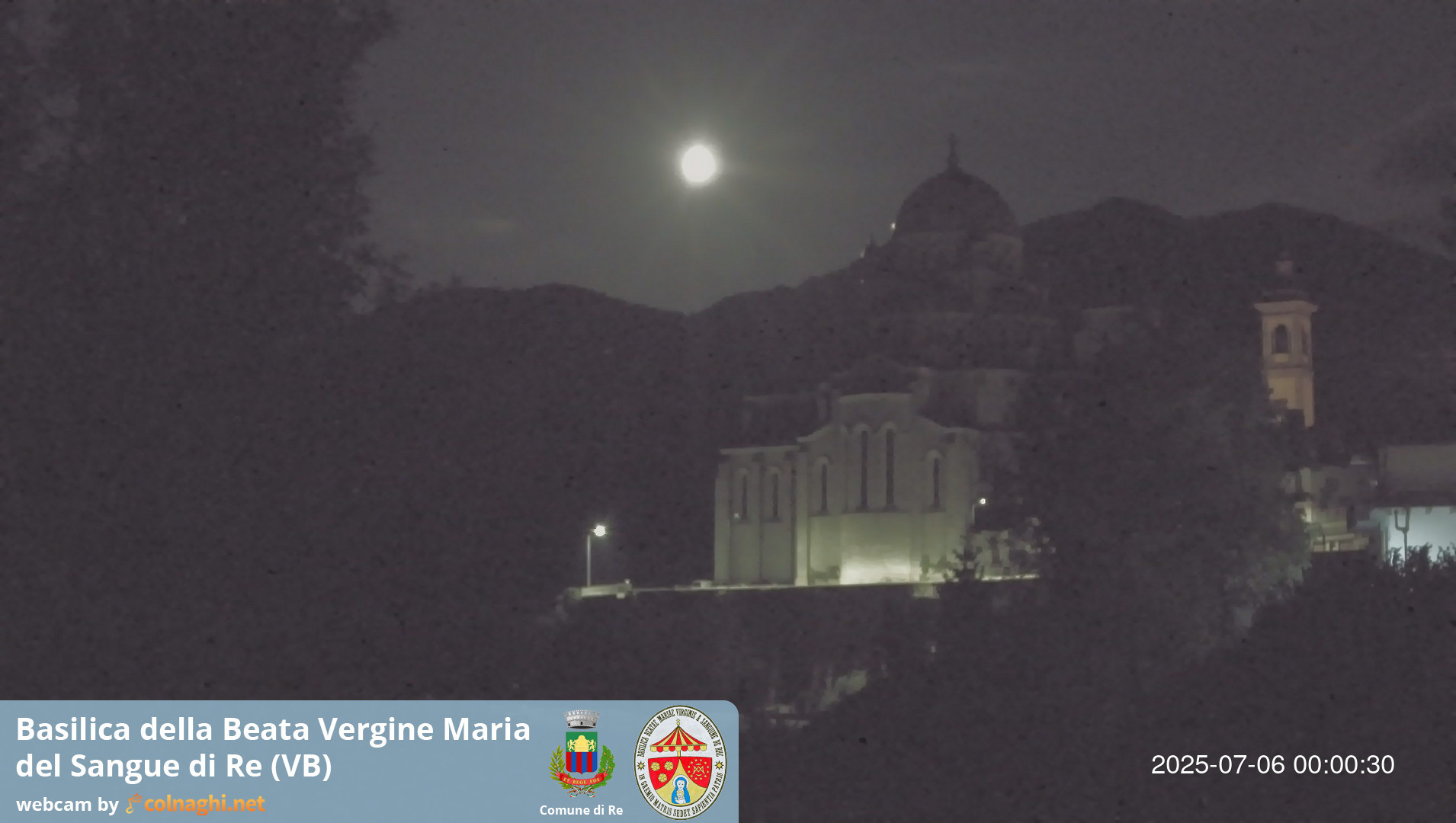 time-lapse frame, Santuario Madonna del Sangue di Re webcam