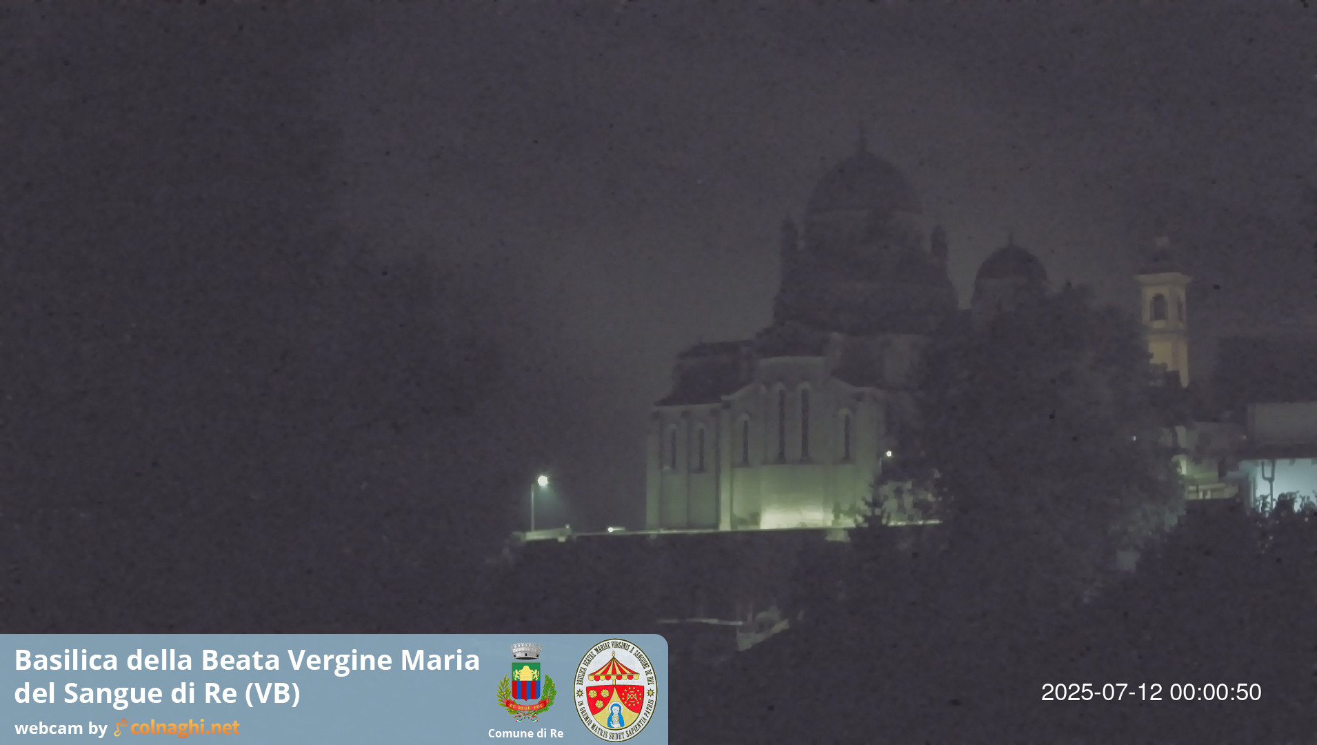 time-lapse frame, Santuario Madonna del Sangue di Re webcam