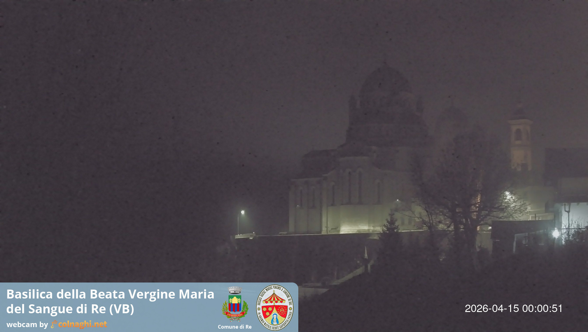 time-lapse frame, Santuario Madonna del Sangue di Re webcam