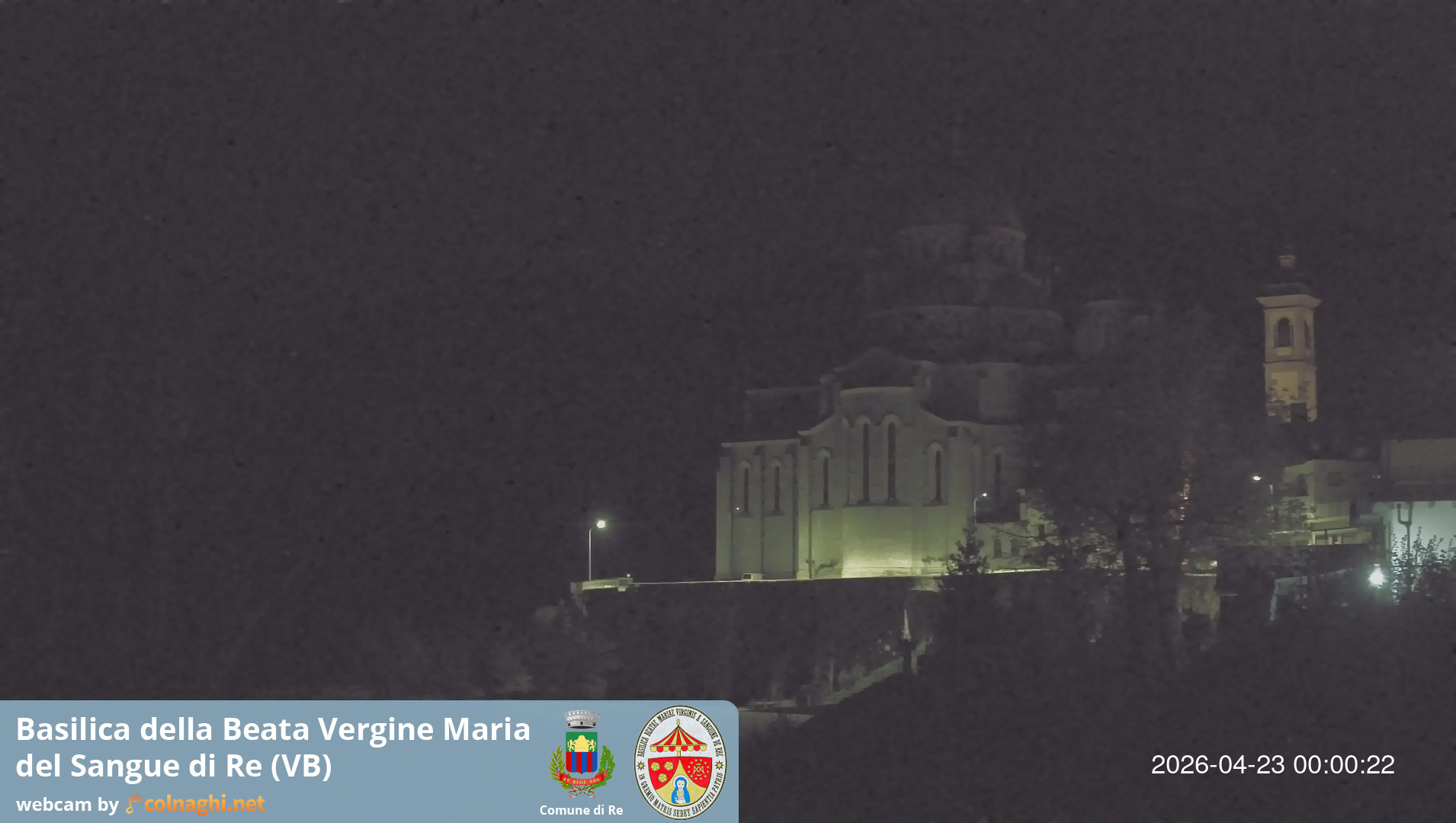 time-lapse frame, Santuario Madonna del Sangue di Re webcam