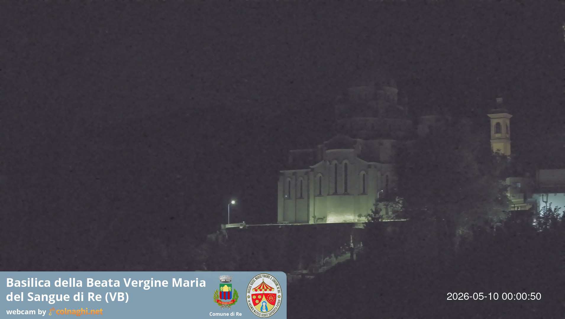 time-lapse frame, Santuario Madonna del Sangue di Re webcam