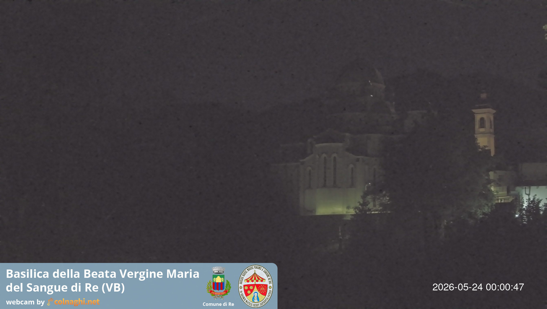 time-lapse frame, Santuario Madonna del Sangue di Re webcam