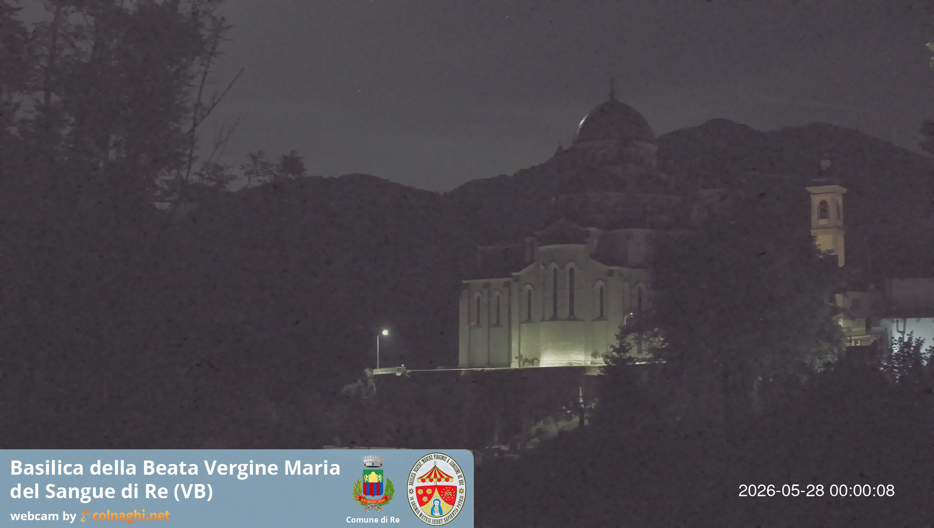time-lapse frame, Santuario Madonna del Sangue di Re webcam