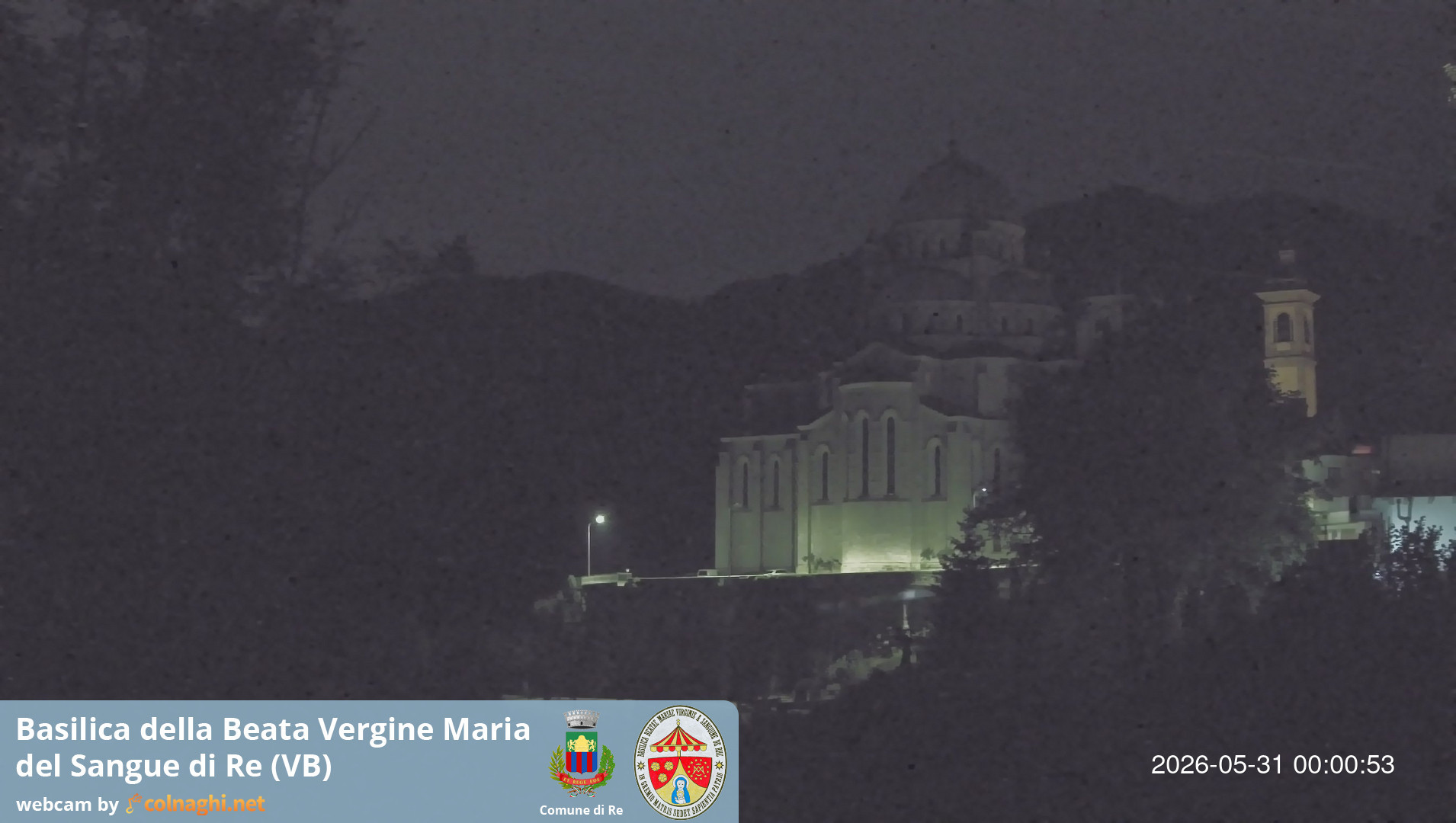 time-lapse frame, Santuario Madonna del Sangue di Re webcam