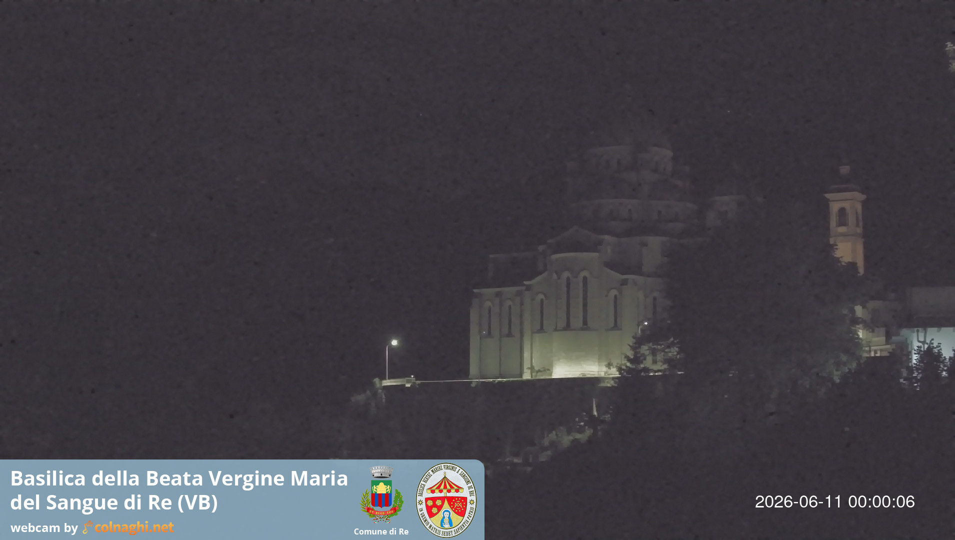 time-lapse frame, Santuario Madonna del Sangue di Re webcam