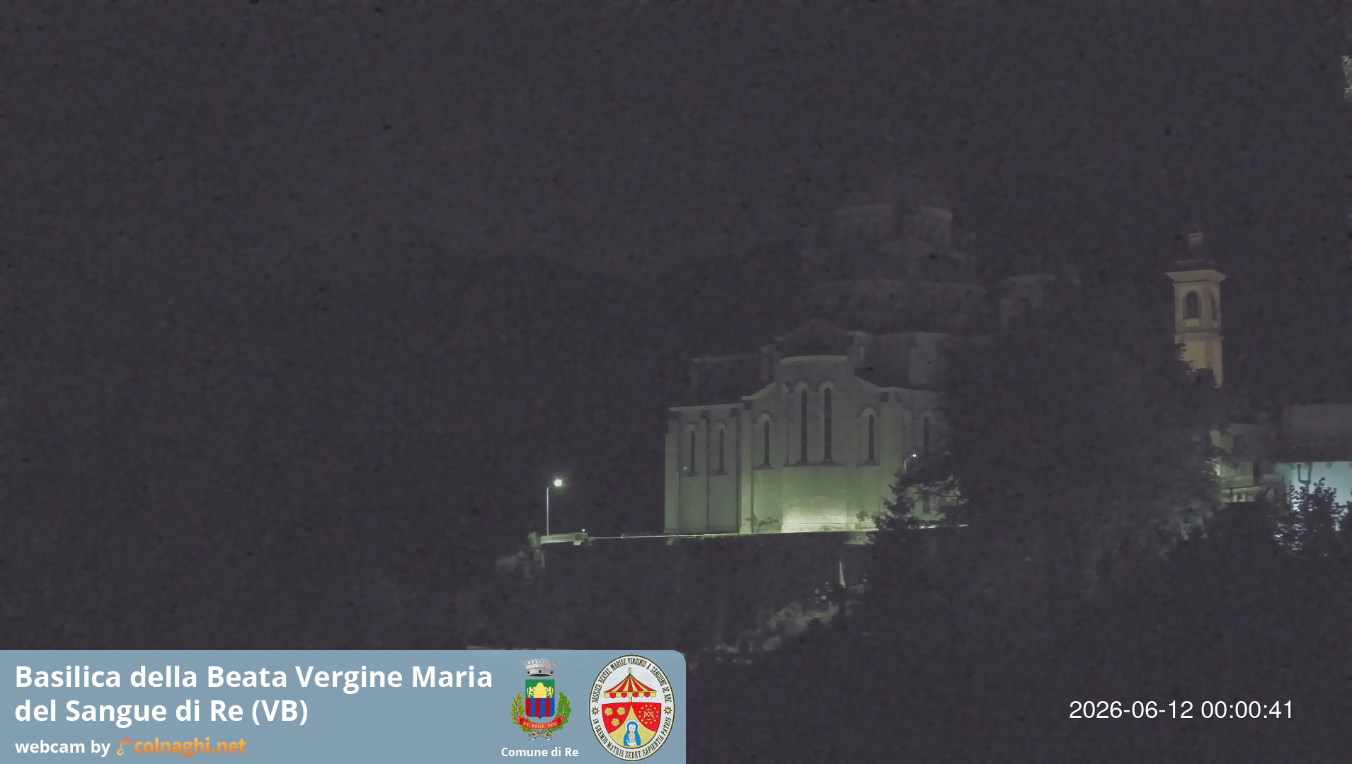 time-lapse frame, Santuario Madonna del Sangue di Re webcam