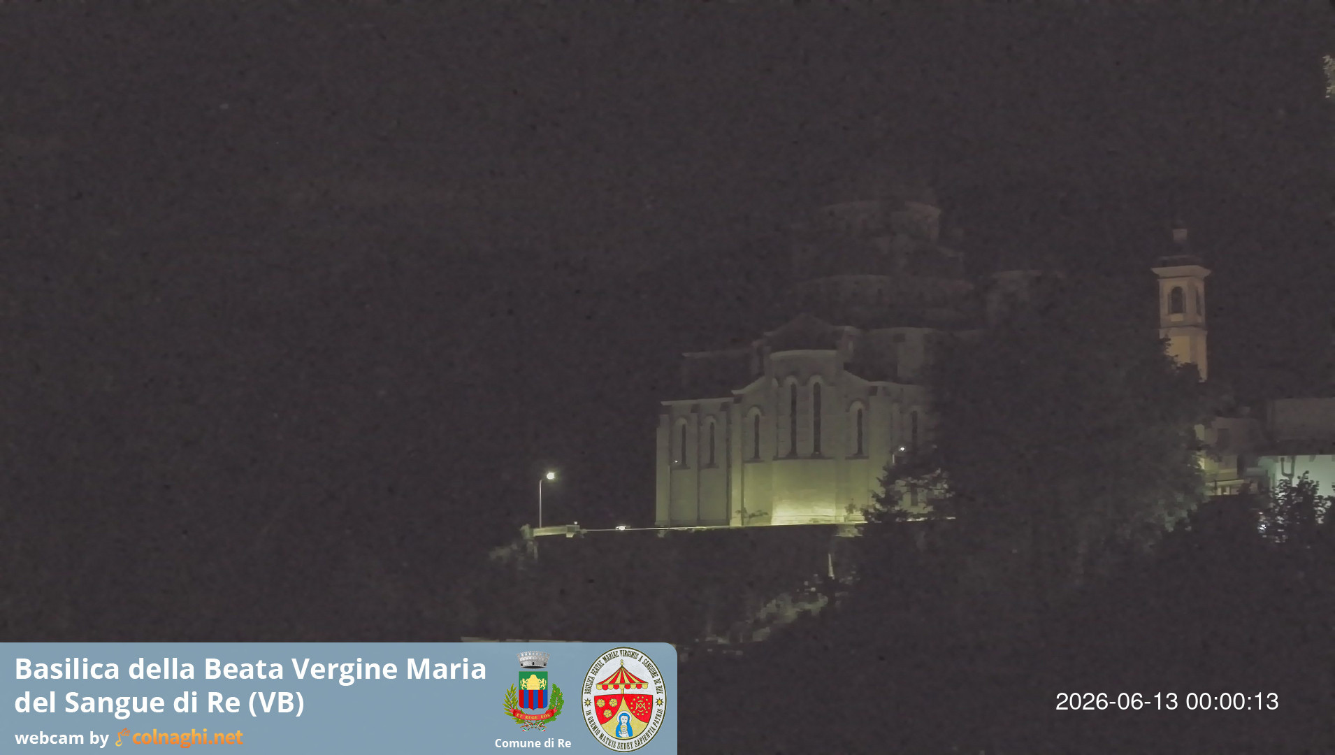 time-lapse frame, Santuario Madonna del Sangue di Re webcam