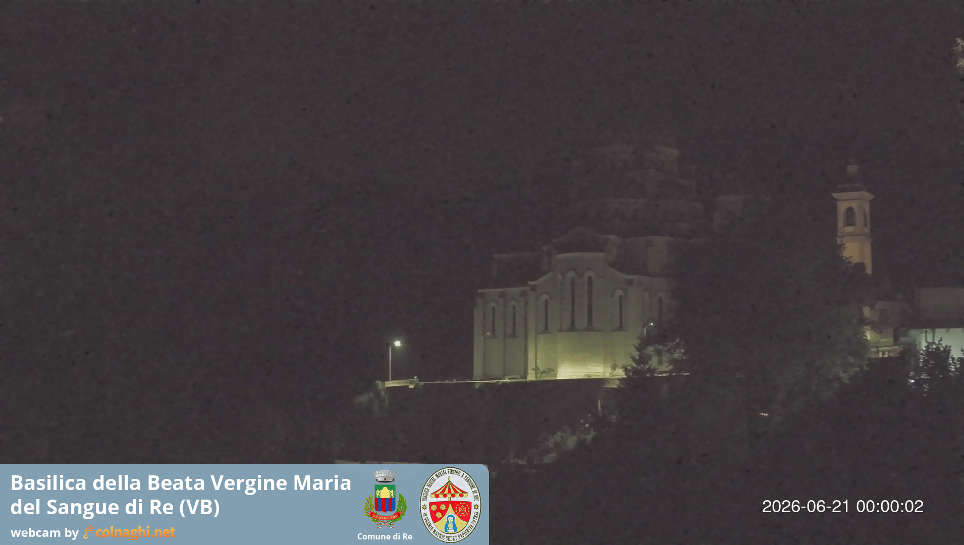 time-lapse frame, Santuario Madonna del Sangue di Re webcam